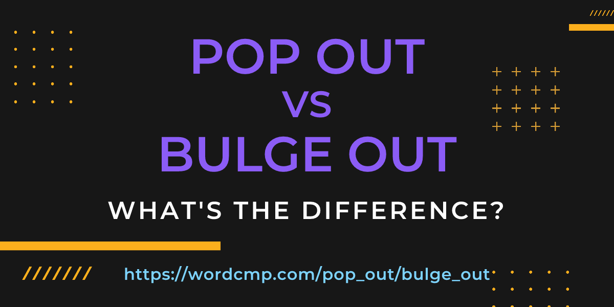 Difference between pop out and bulge out