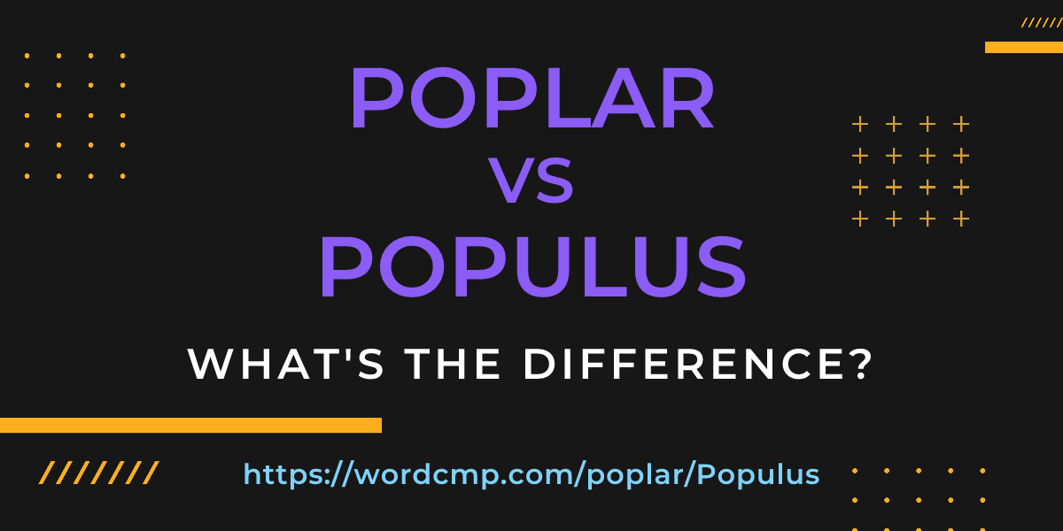 Difference between poplar and Populus