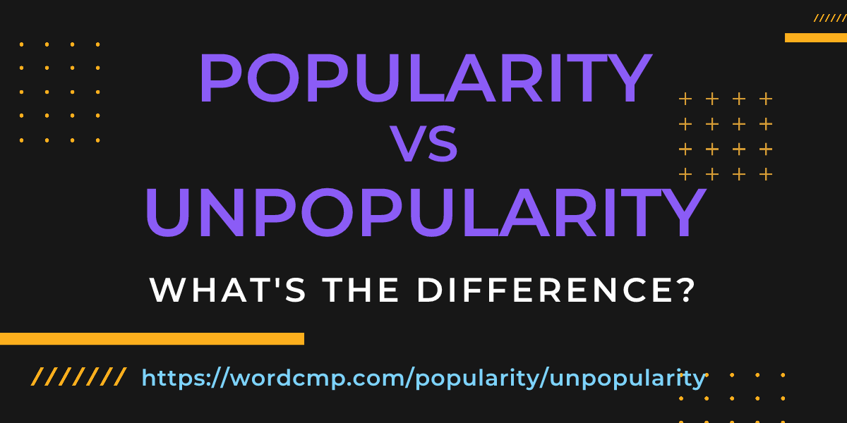 Difference between popularity and unpopularity