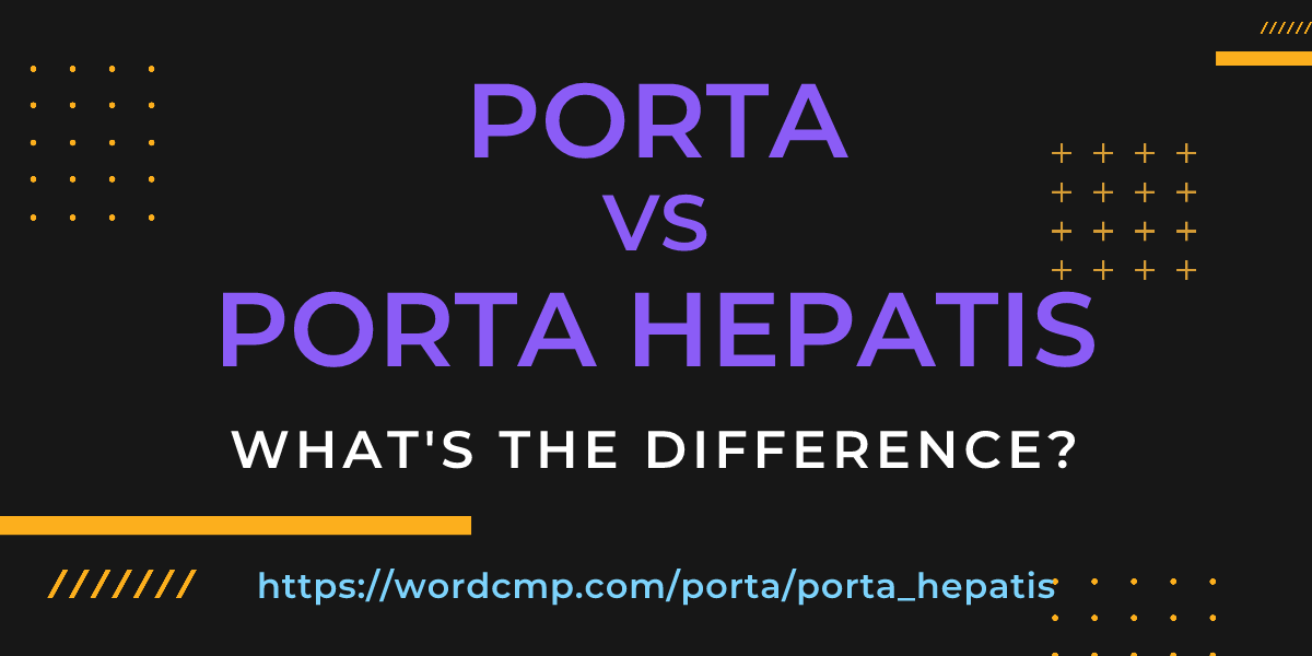 Difference between porta and porta hepatis