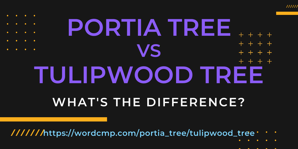 Difference between portia tree and tulipwood tree