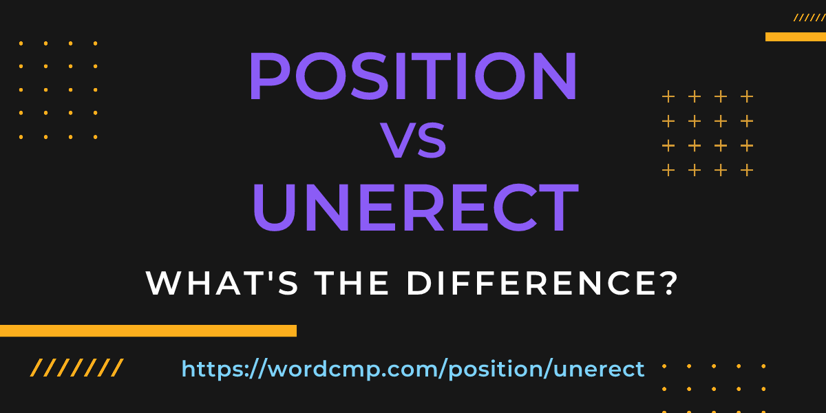 Difference between position and unerect