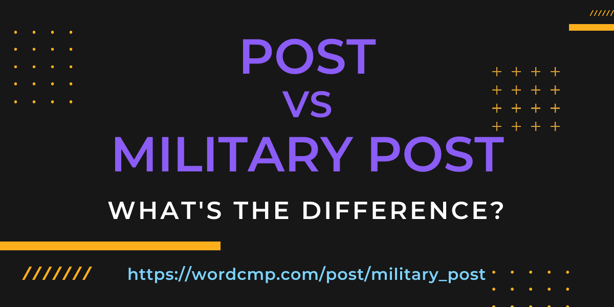 Difference between post and military post