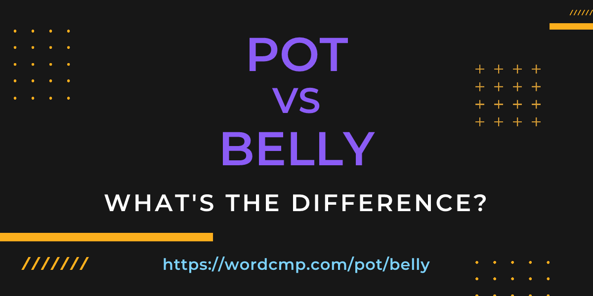 Difference between pot and belly
