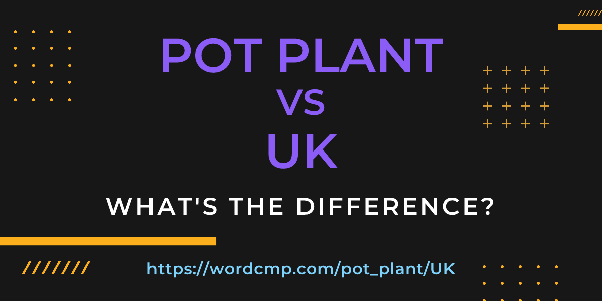 Difference between pot plant and UK