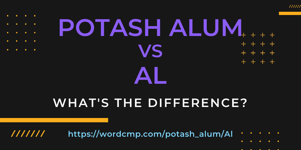 Difference between potash alum and Al
