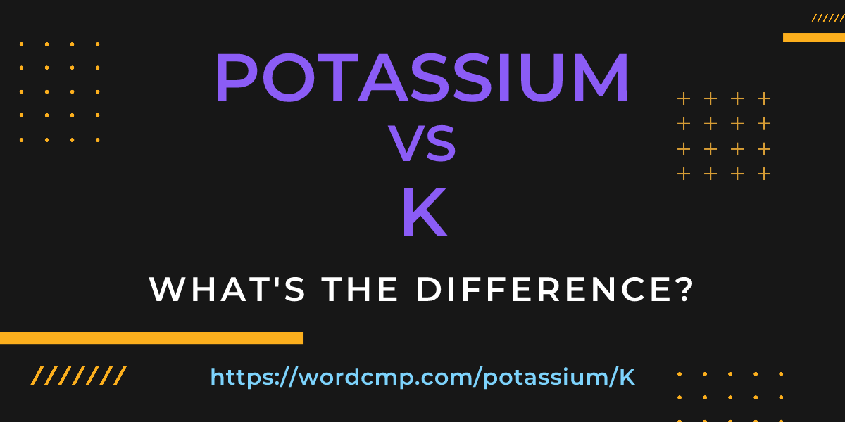 Difference between potassium and K