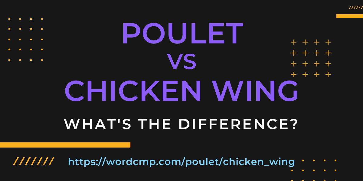 Difference between poulet and chicken wing