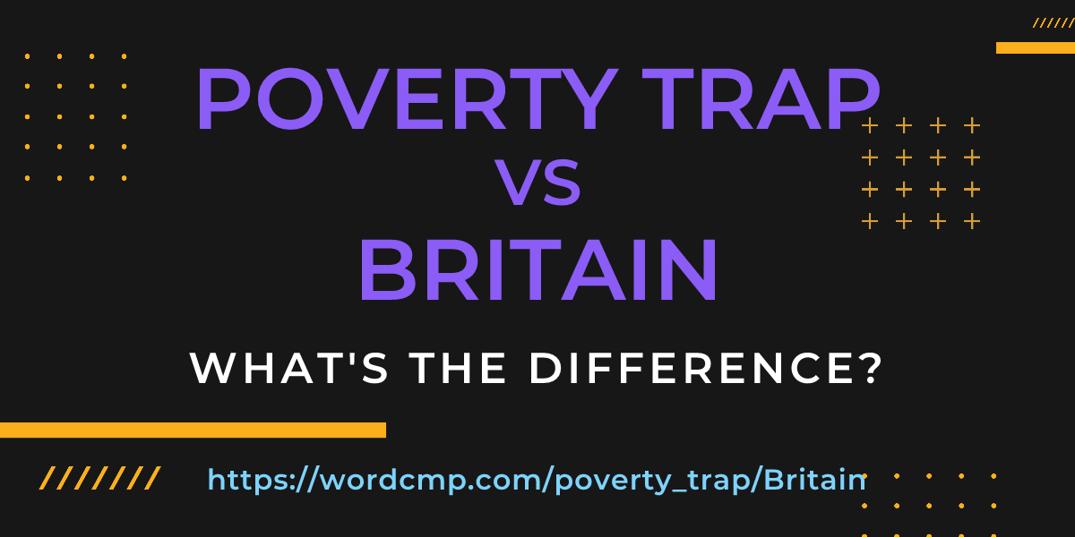 Difference between poverty trap and Britain