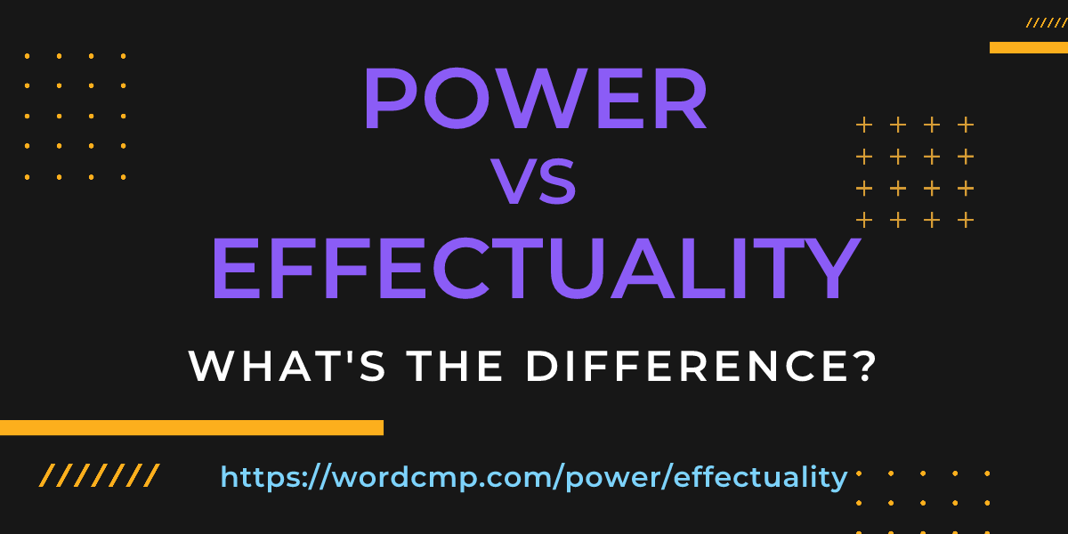 Difference between power and effectuality
