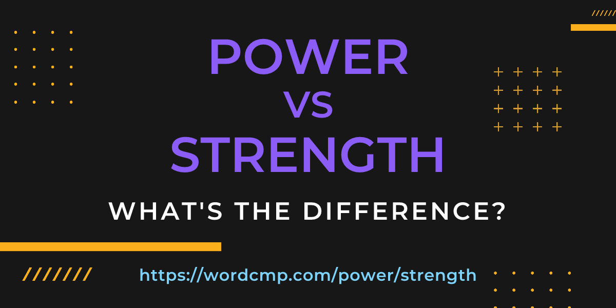 Difference between power and strength