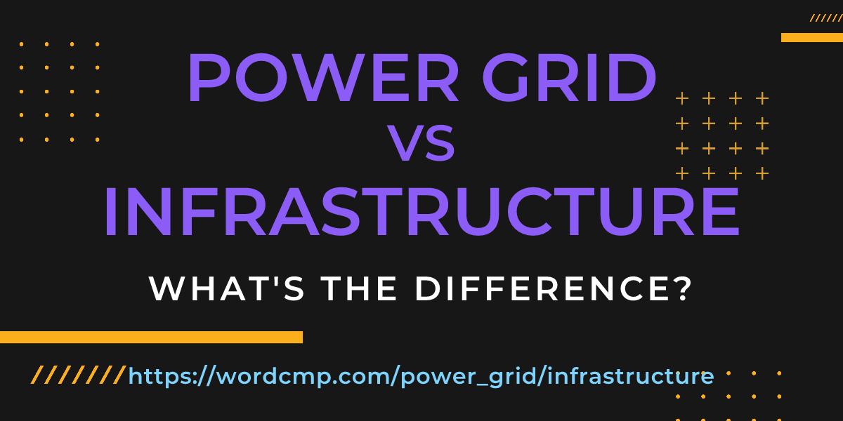 Difference between power grid and infrastructure