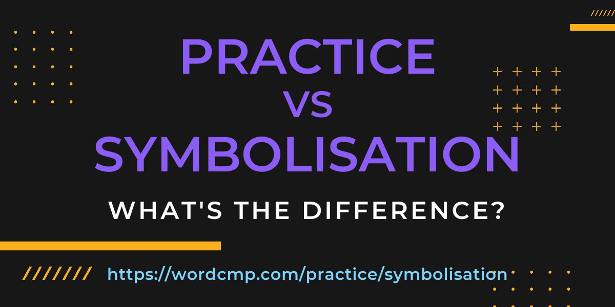 Difference between practice and symbolisation