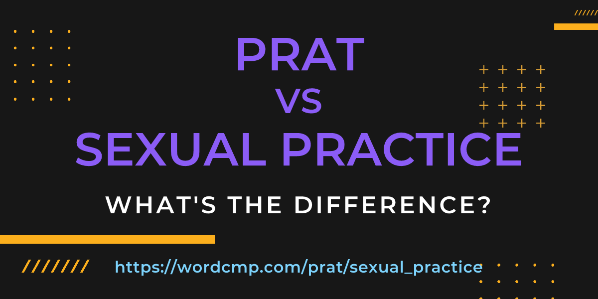 Difference between prat and sexual practice