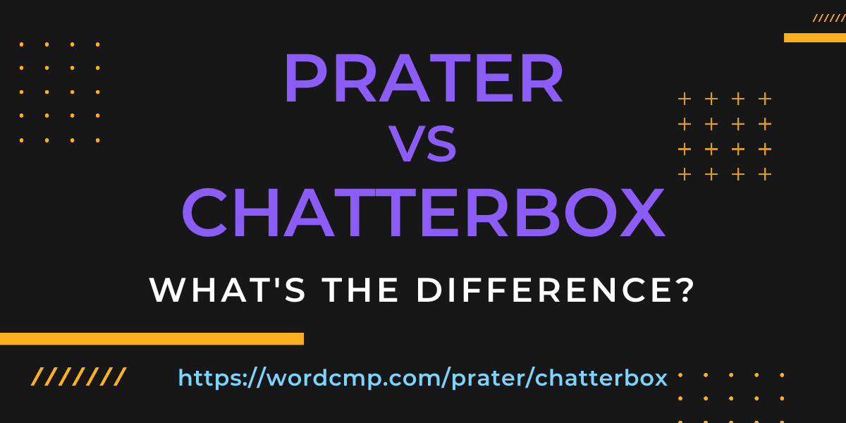 Difference between prater and chatterbox