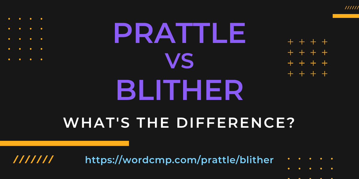 Difference between prattle and blither