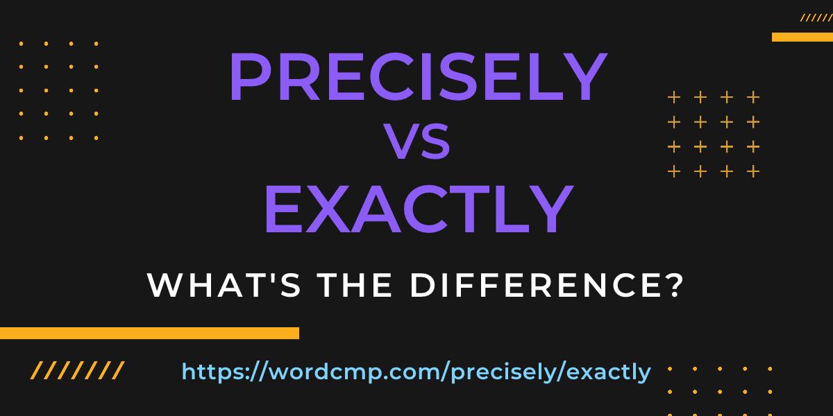 Difference between precisely and exactly