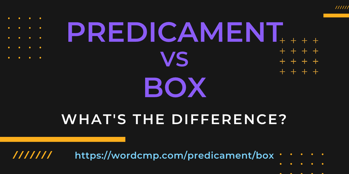 Difference between predicament and box