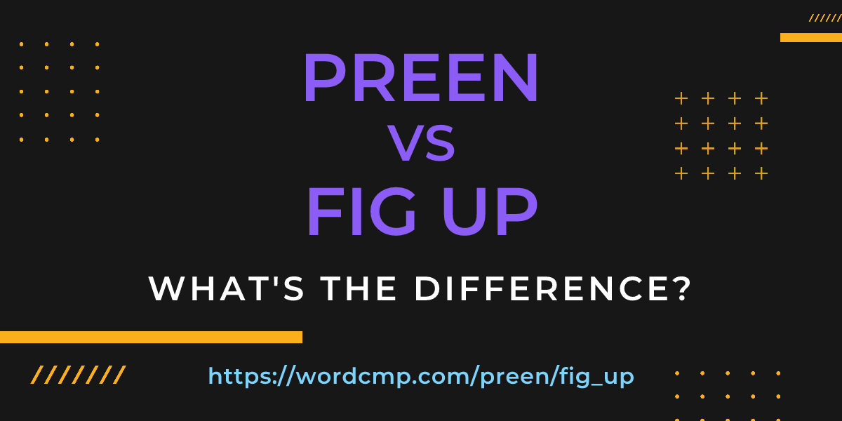 Difference between preen and fig up