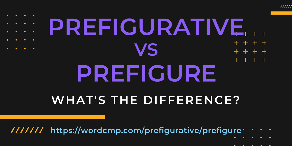 Difference between prefigurative and prefigure