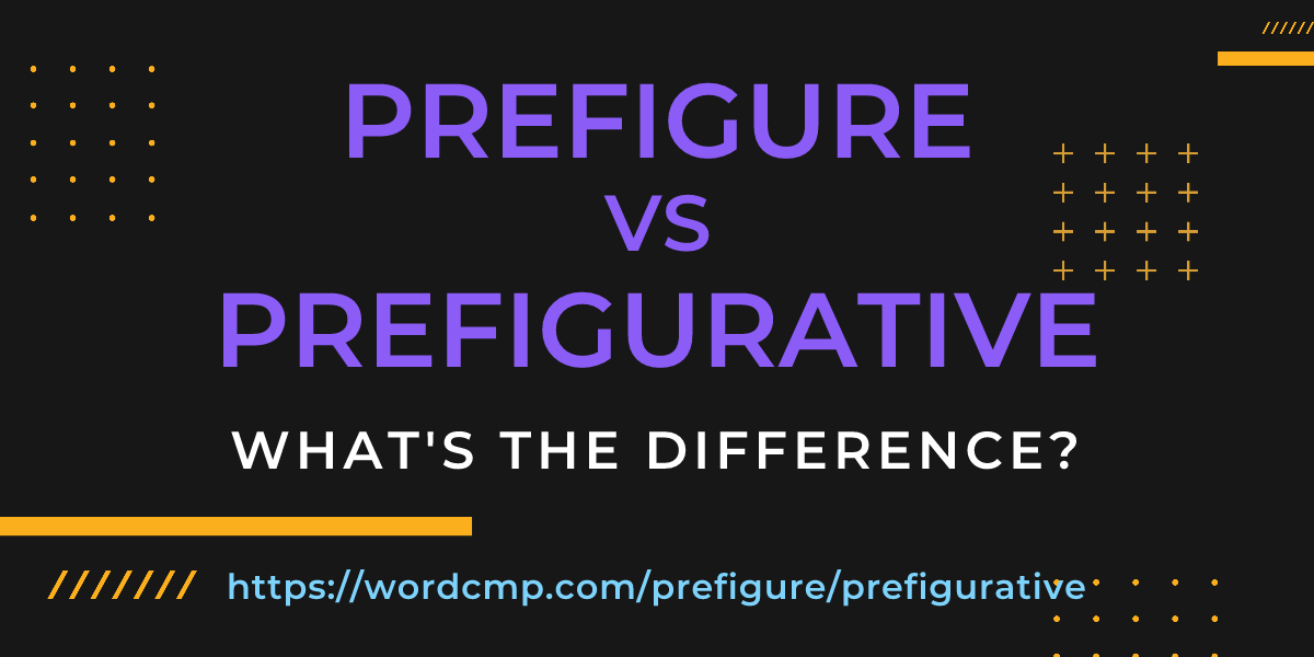 Difference between prefigure and prefigurative