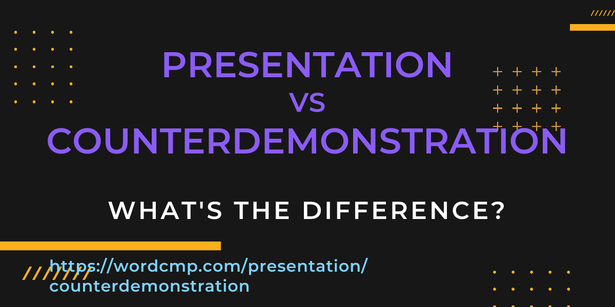Difference between presentation and counterdemonstration