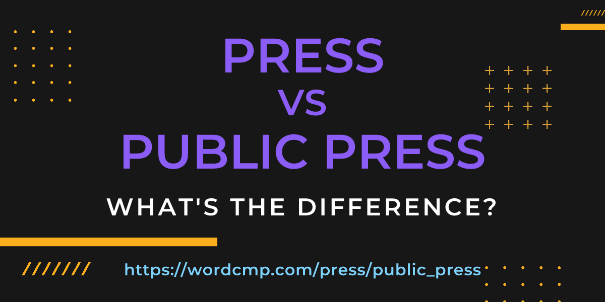 Difference between press and public press
