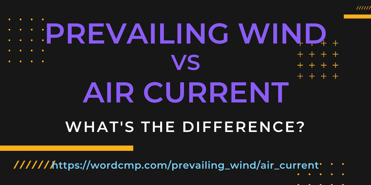 Difference between prevailing wind and air current