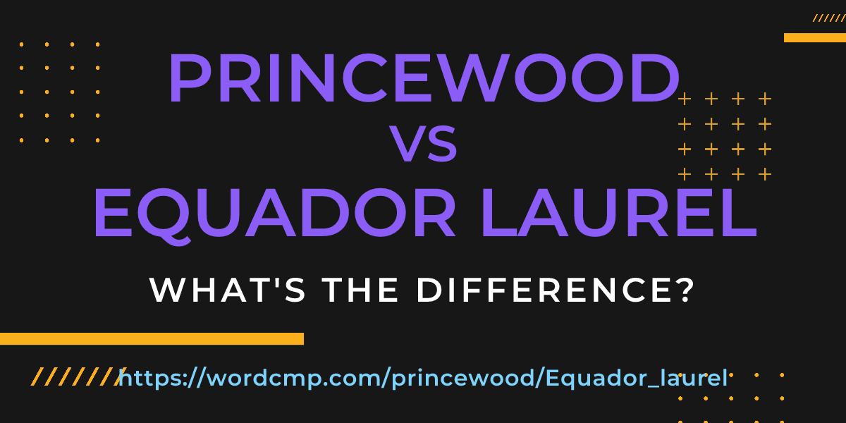 Difference between princewood and Equador laurel
