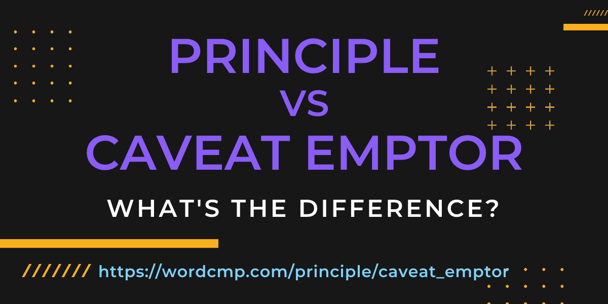 Difference between principle and caveat emptor