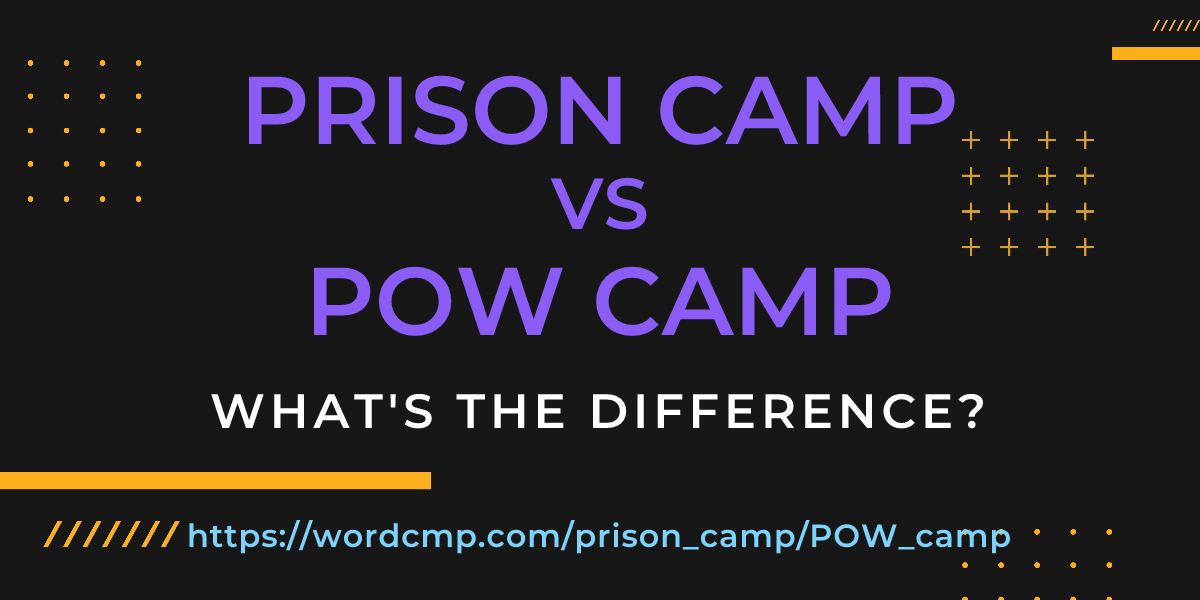 Difference between prison camp and POW camp