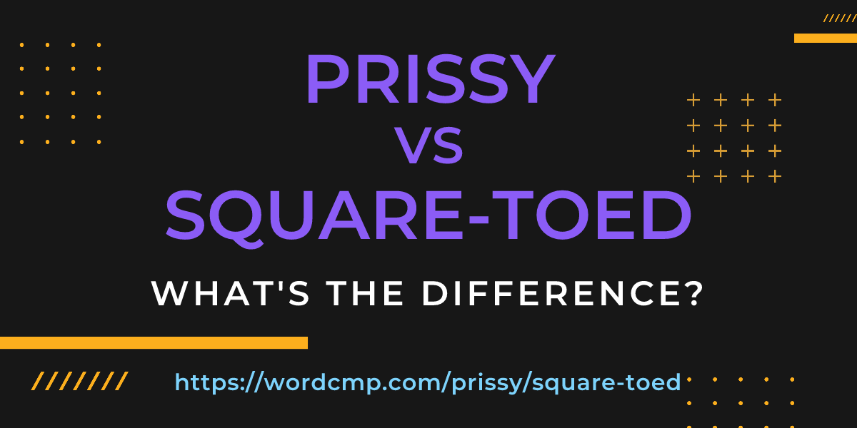 Difference between prissy and square-toed