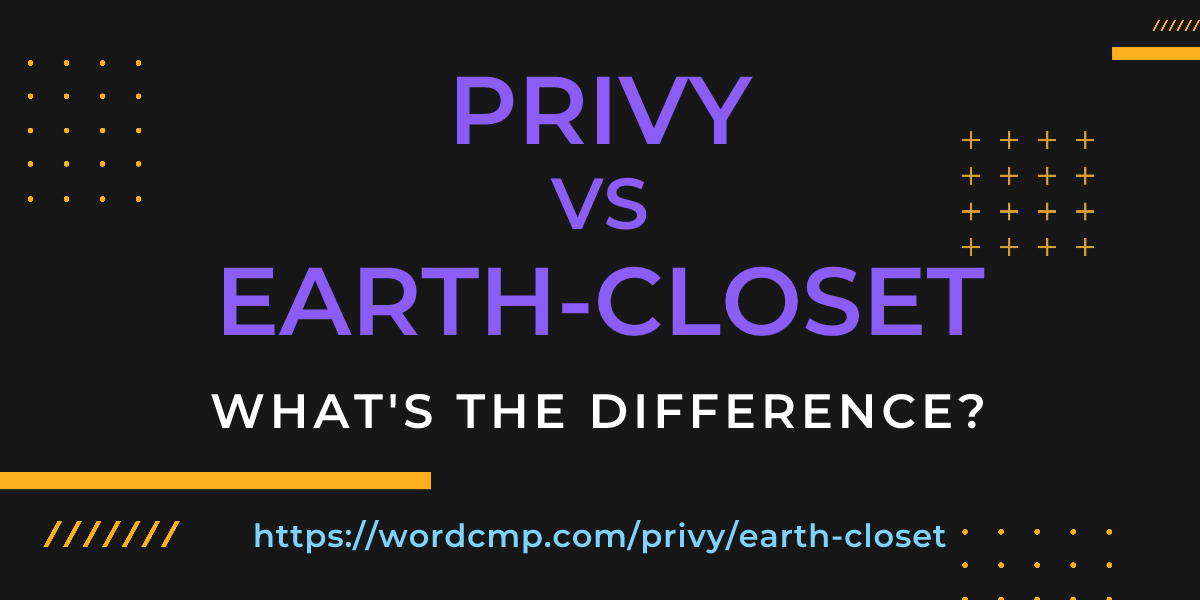 Difference between privy and earth-closet