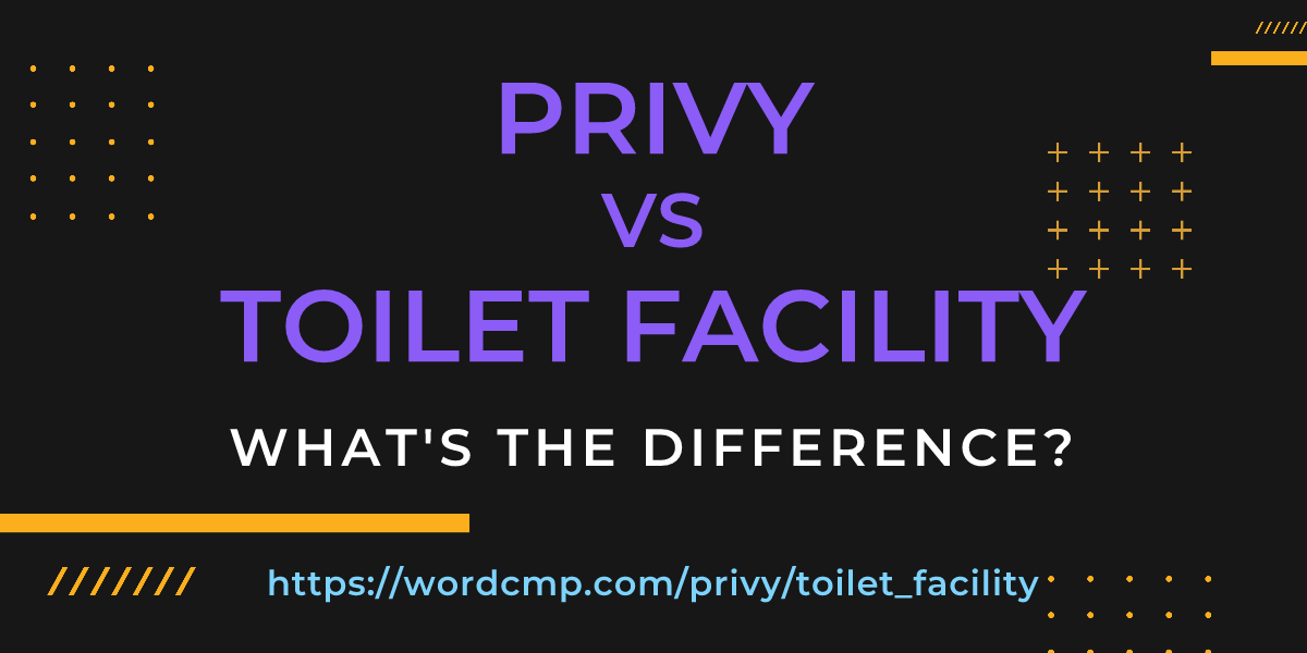 Difference between privy and toilet facility