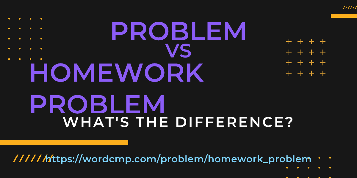 Difference between problem and homework problem