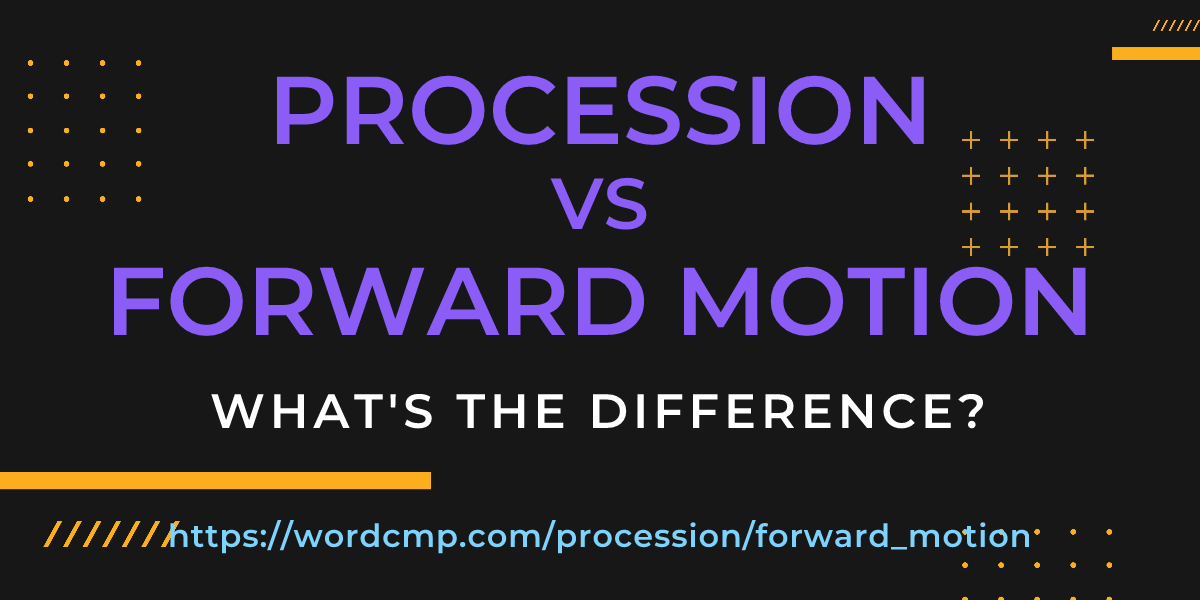Difference between procession and forward motion