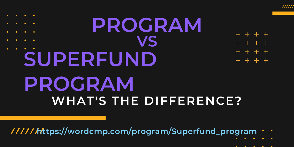 Difference between program and Superfund program