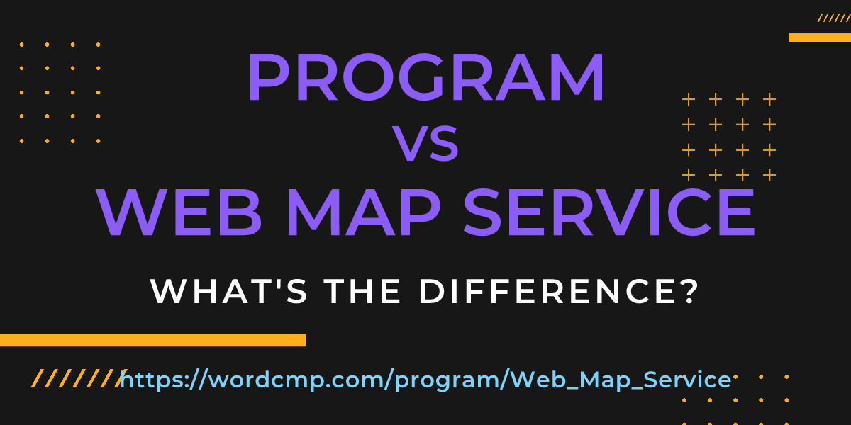 Difference between program and Web Map Service