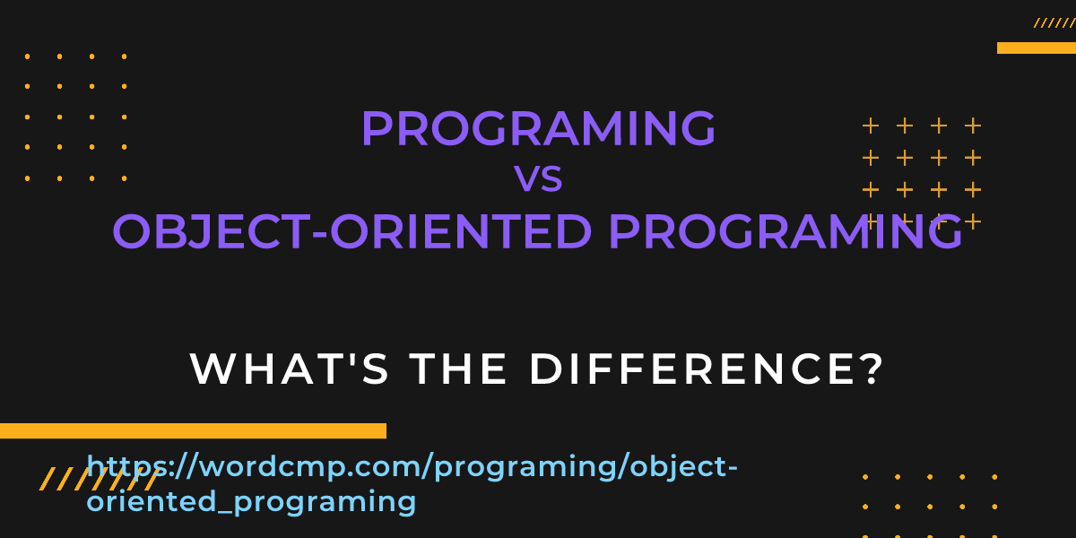 Difference between programing and object-oriented programing