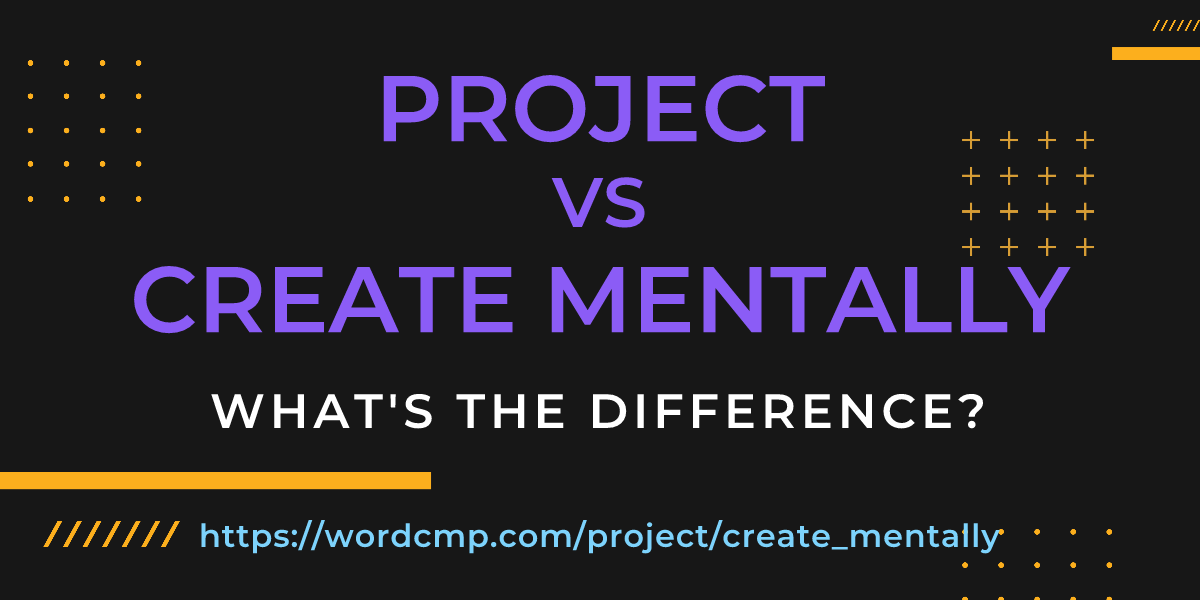 Difference between project and create mentally