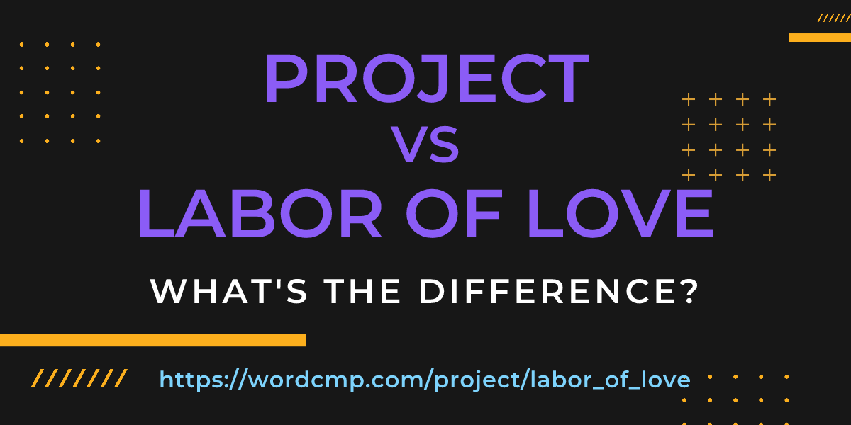 Difference between project and labor of love