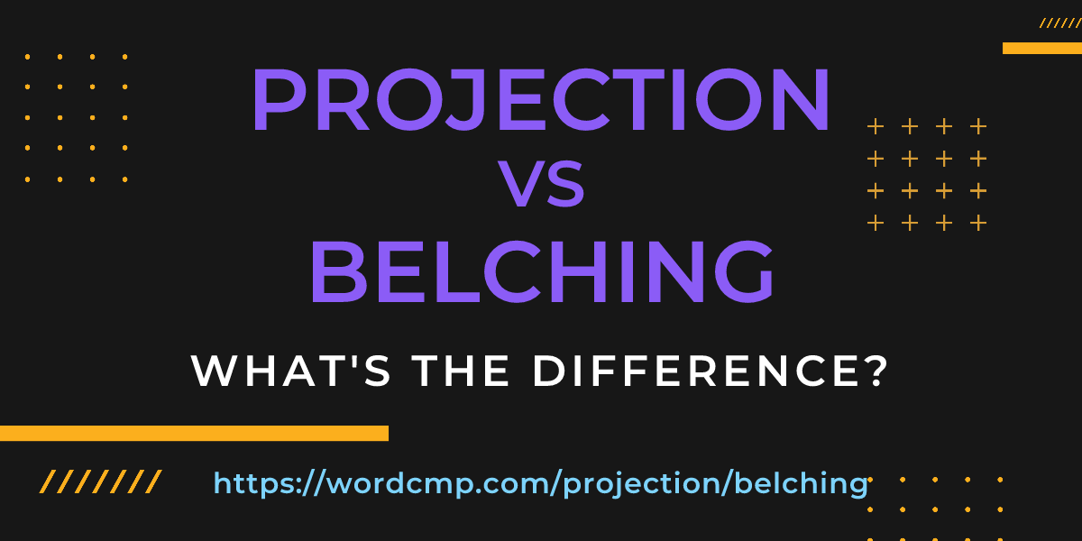 Difference between projection and belching