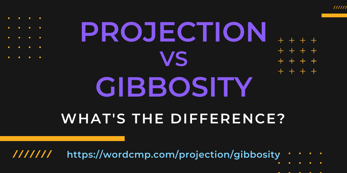 Difference between projection and gibbosity