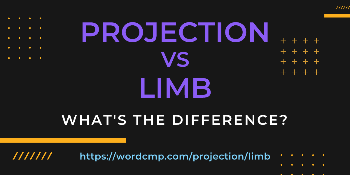 Difference between projection and limb
