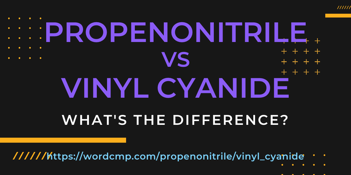 Difference between propenonitrile and vinyl cyanide