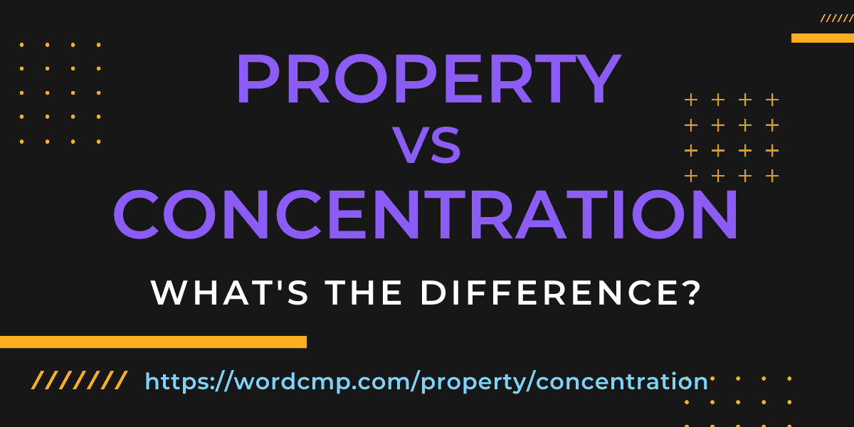 Difference between property and concentration