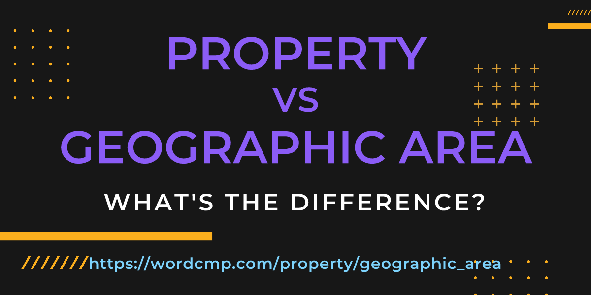 Difference between property and geographic area