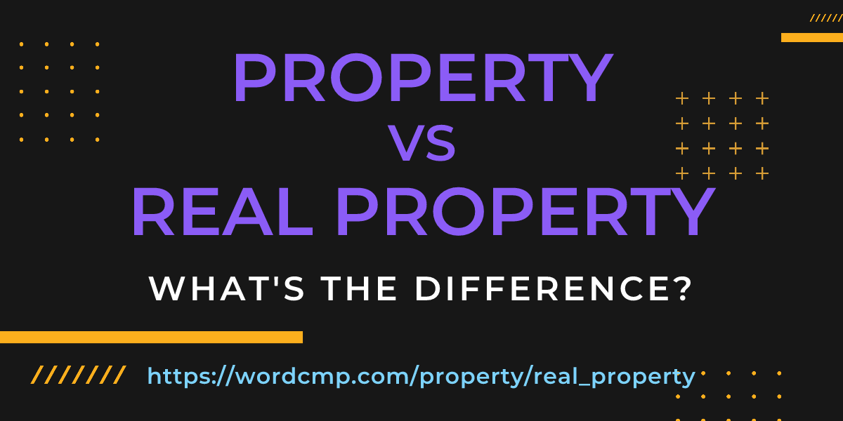 Difference between property and real property