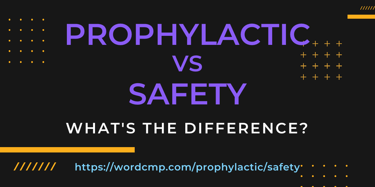 Difference between prophylactic and safety