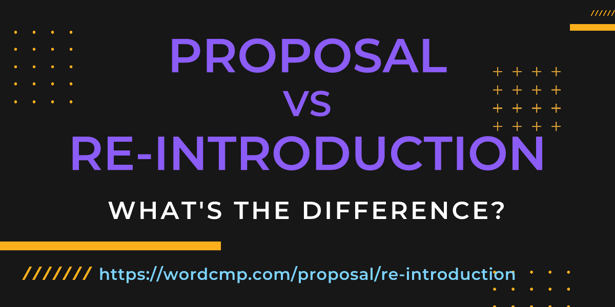 Difference between proposal and re-introduction